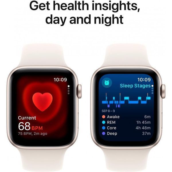 Смарт-часы Apple Watch SE 2 GPS 40mm Starlight Aluminium Case w. Starlight Sport Band - S/M (MXEF3) MXEF3 фото