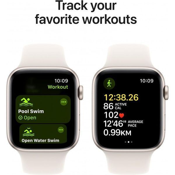 Смарт-часы Apple Watch SE 2 GPS 40mm Starlight Aluminium Case w. Starlight Sport Band - S/M (MXEF3) MXEF3 фото