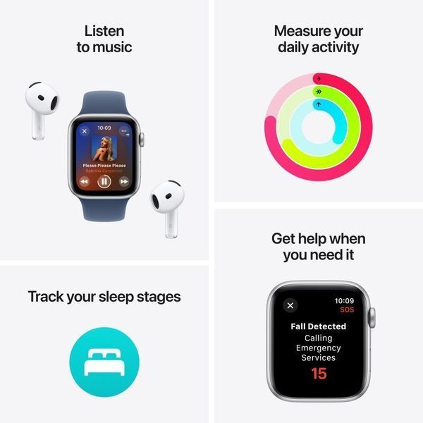 Смарт-часы Apple Watch SE 2 GPS 40mm Starlight Aluminium Case w. Starlight Sport Band - S/M (MXEF3) MXEF3 фото