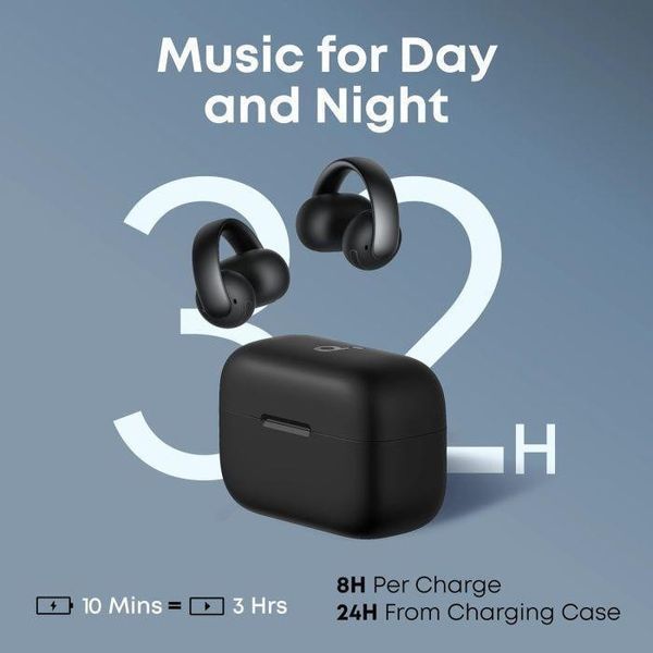 Навушники TWS Anker SoundCore AeroClip Black (A3388G11) A3388G11 фото