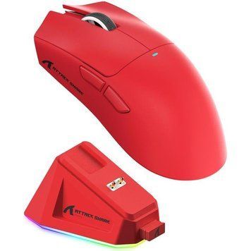 Мышь ATTACK SHARK X11 Wireless Gaming Mouse with Charging Dock Red X11RED фото