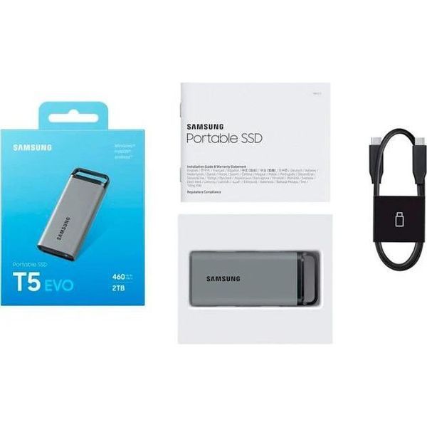SSD накопитель Samsung T5 EVO Gray 2TB (MU-PM2T0G) MU-PM2T0G фото