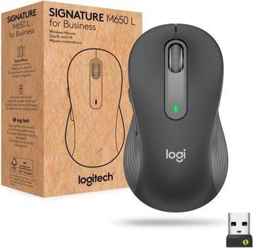 Мышь Logitech Signature M650 L Wireless Mouse for Business Graphite (910-006348) 910-006348 фото