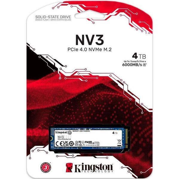 SSD накопитель Kingston NV3 4TB (SNV3S/4000G) SNV3S/4000G фото