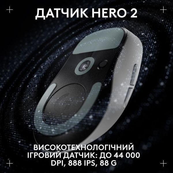 Миша Logitech G Pro X Superlight 2 Dex White (910-007363, 910-007365) 910-007363 фото