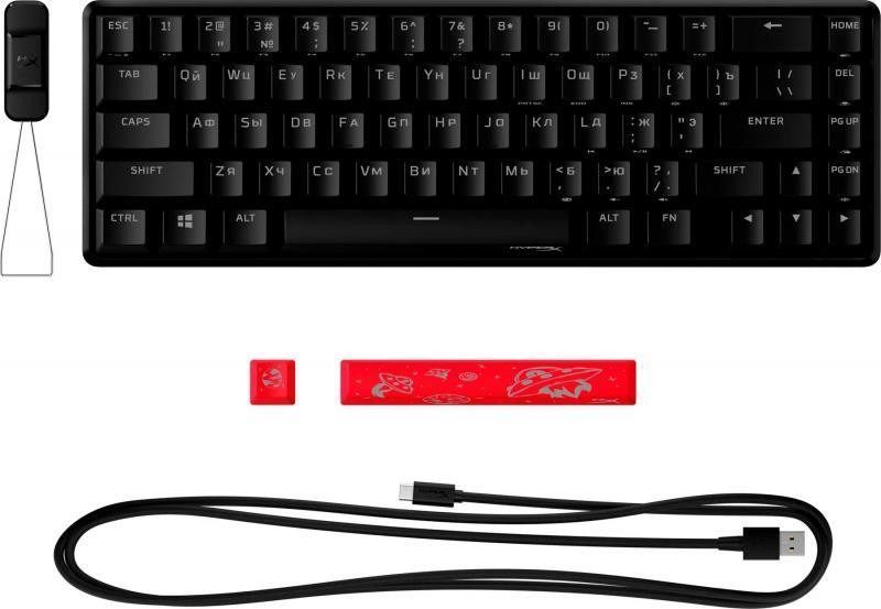 Клавиатура HyperX Alloy Origins 65 HX Red (4P5D6AX, 4P5D6AA) 4P5D6AX, 4P5D6AA фото
