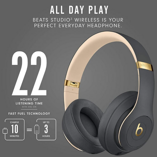 Навушники з мікрофоном Beats by Dr. Dre Studio3 Wireless Over-Ear Shadow Grey (MQUF2) MQUF2 фото